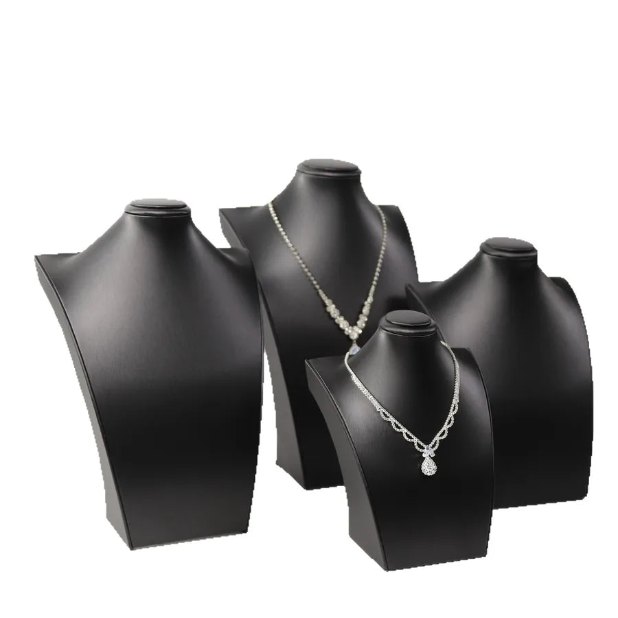 Jewelry Display Necklace Stand Matte Leather Portrait Neck Mannequin Display Window Ornament Accessory Premium Feeling