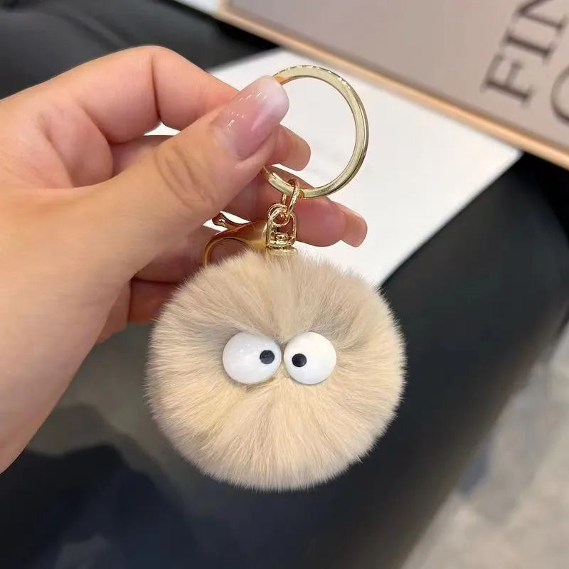 Cartoon Style Cartoon Imitate rex rabbit fur Bag Pendant Keychain