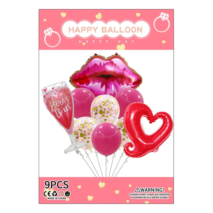 wedding season valentine's day sweet letter heart shape aluminum film wedding party balloons