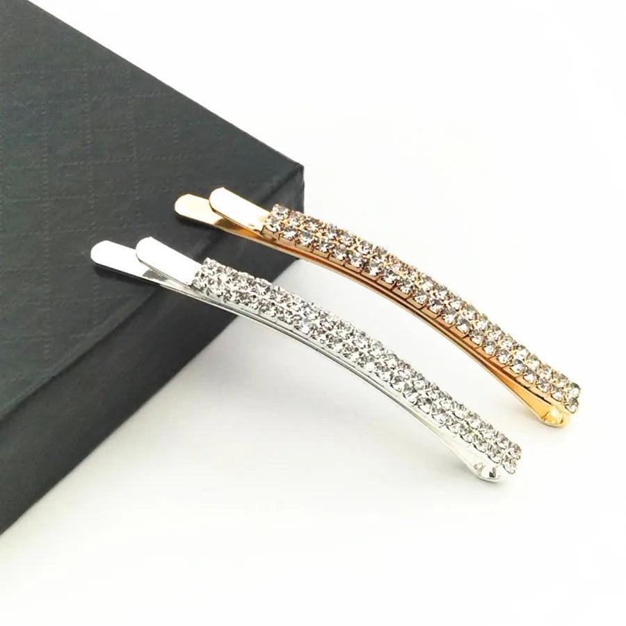 Sweet Commute Women's Geometric Copper Inlay Zircon Hair Clip