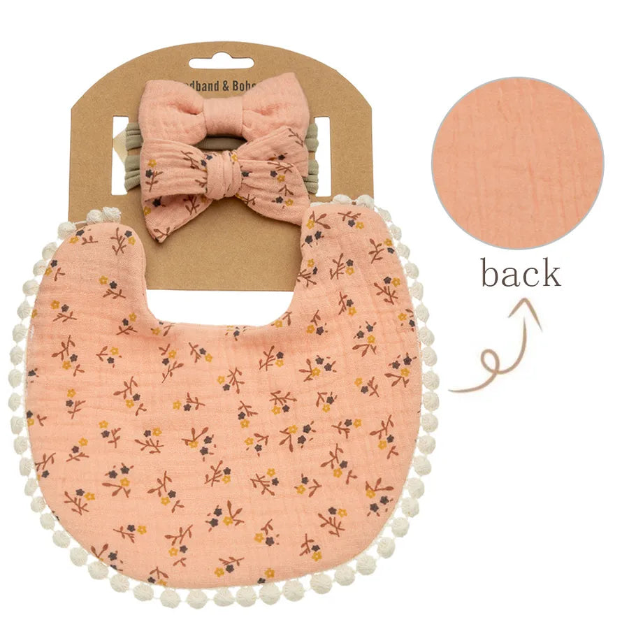 cute rainbow flower printing cotton baby accessories