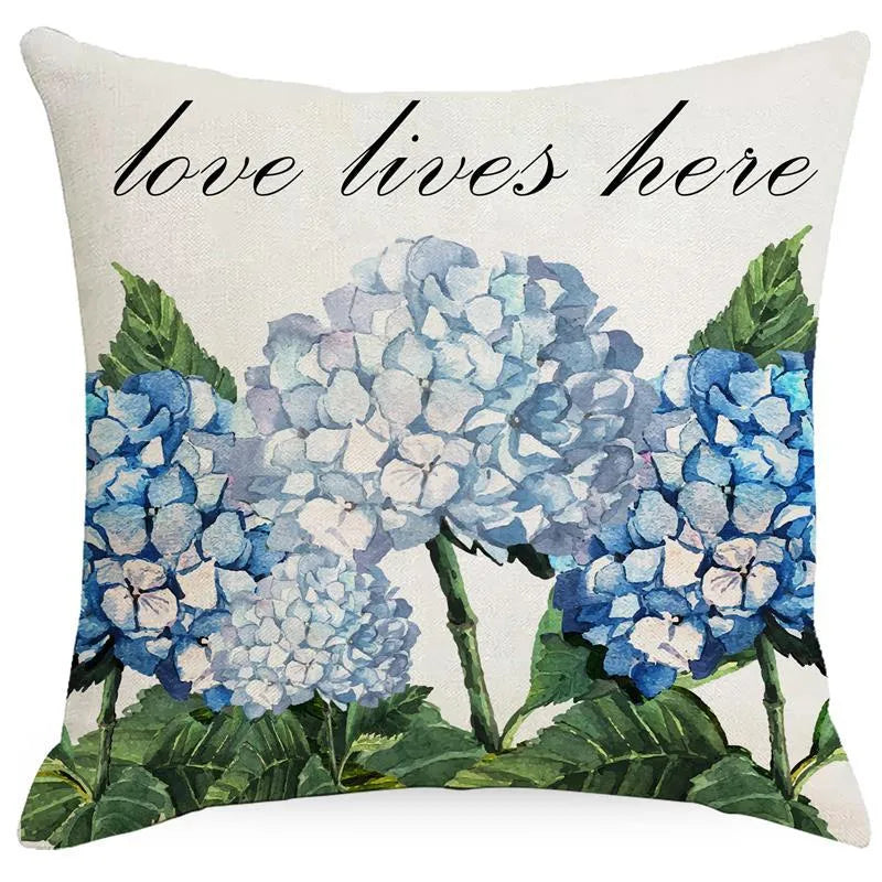 simple style classic style commute color block linen pillow cases