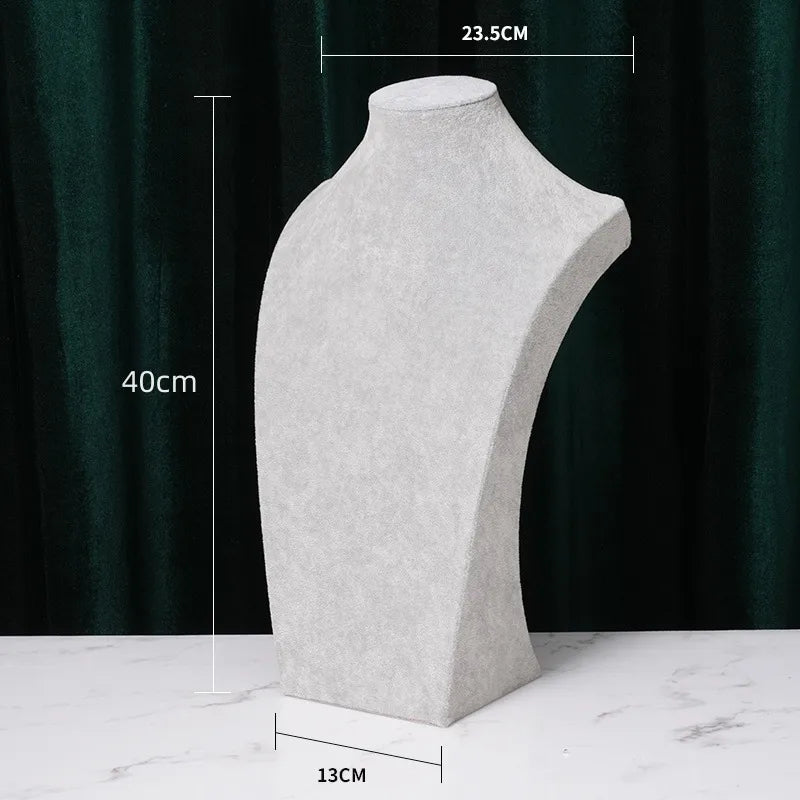 1 Piece Wood Flannel Simple Style Solid Color Jewelry Display Bust