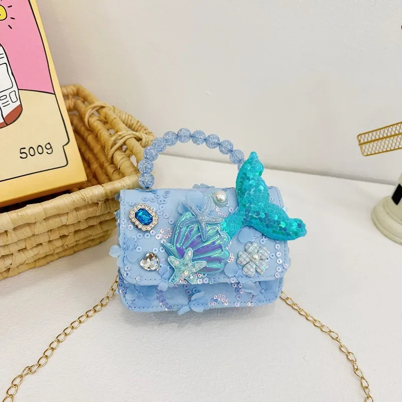 Children's Pearl Handbag  New Children's Bag Girls' Crossbody Bag Princess Accessories Bag  Style Shoulder Bag