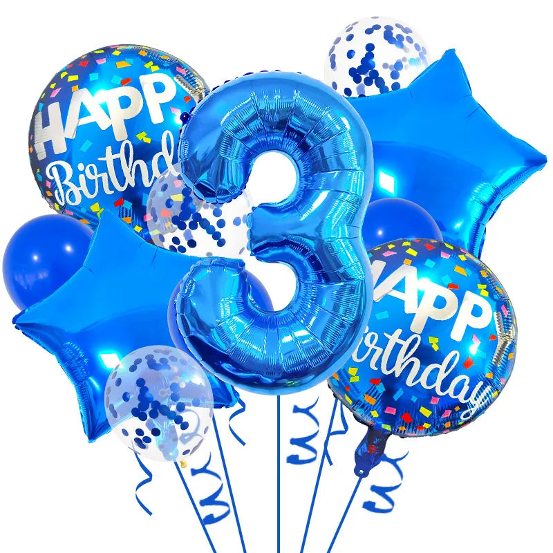 Birthday IG Style Letter Number Star Aluminum Film Party Festival Balloons