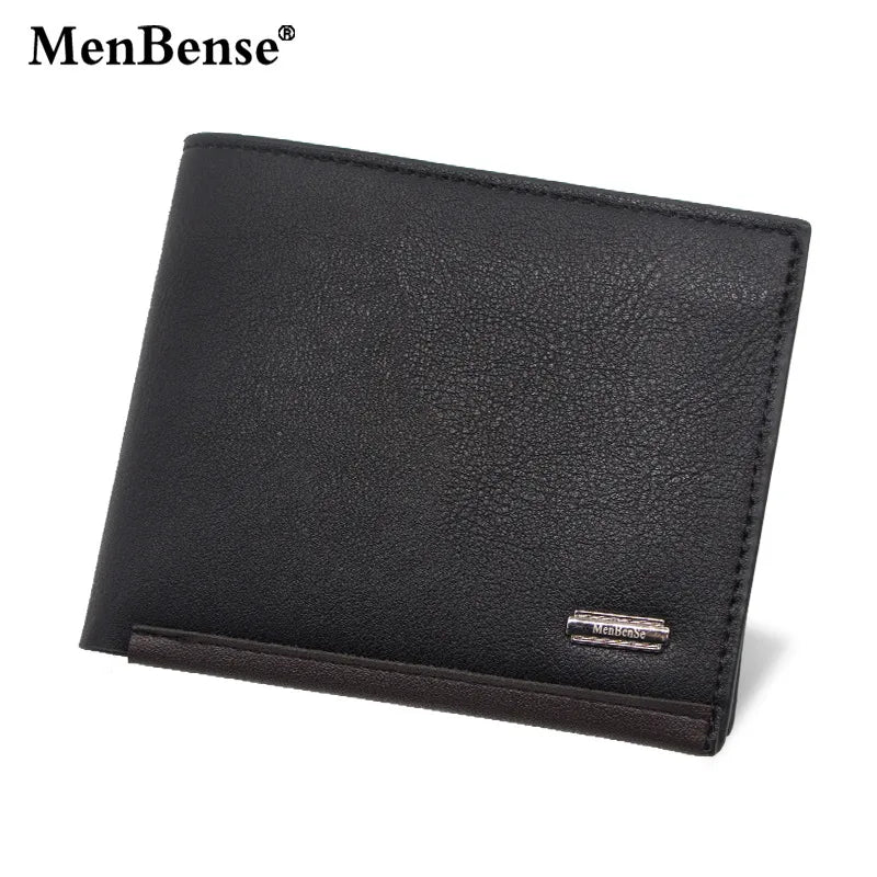 men's letter pu leather open wallets