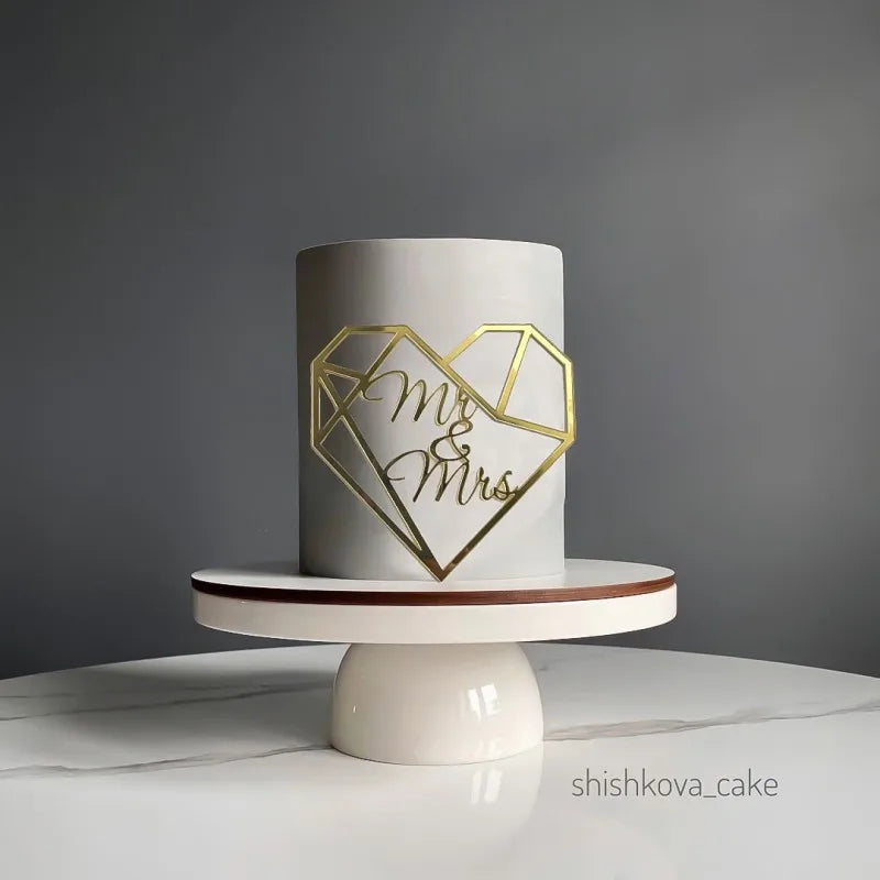 Elegant Lady Letter Heart Shape Plastic Holiday Banquet Birthday Party Supplies Cake Decorating Supplies 1 Piece