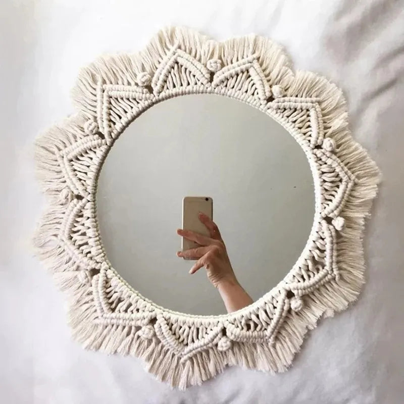Pastoral Geometric Leaf cotton thread pendant Wall Art
