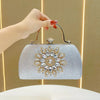 New European Style Water Diamond Embedded Women's Sunflower Evening Bag Shoulder Crossbody Bag For Women Square PVC Handbag