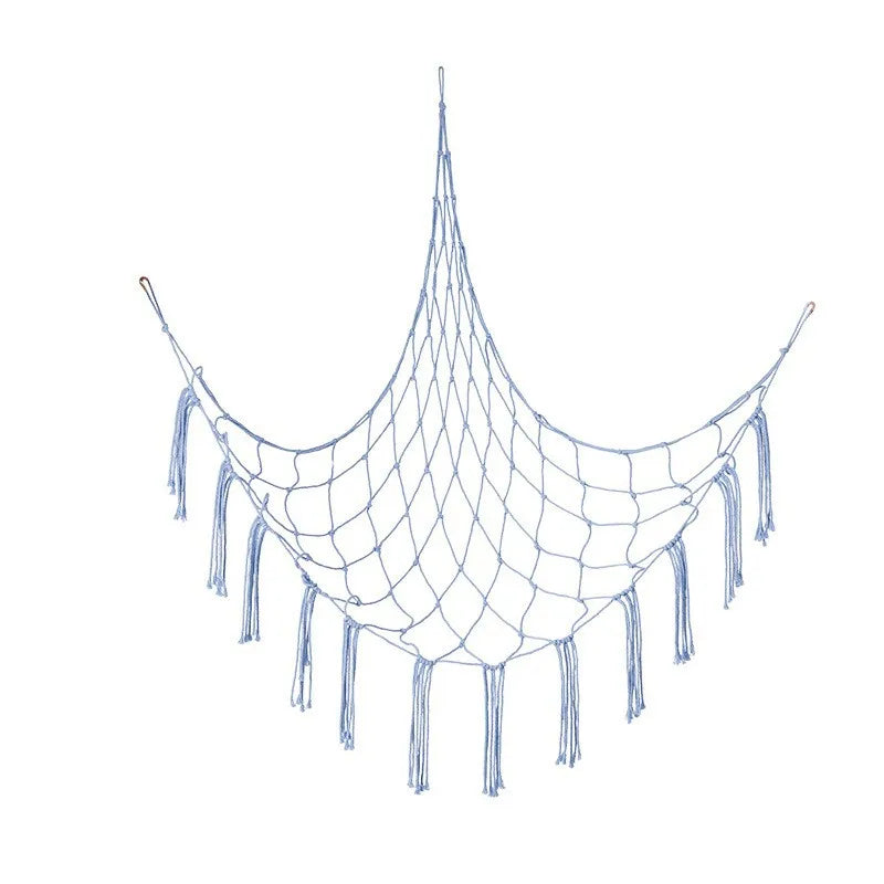Cotton Rope Triangle Toy Net Pocket Hand-woven Children's Toy Storage Decorative Triangle Pocket Decorative Hanging Pocket