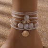 Wholesale Jewelry IG Style Casual Shell Plastic Zinc alloy Anklet