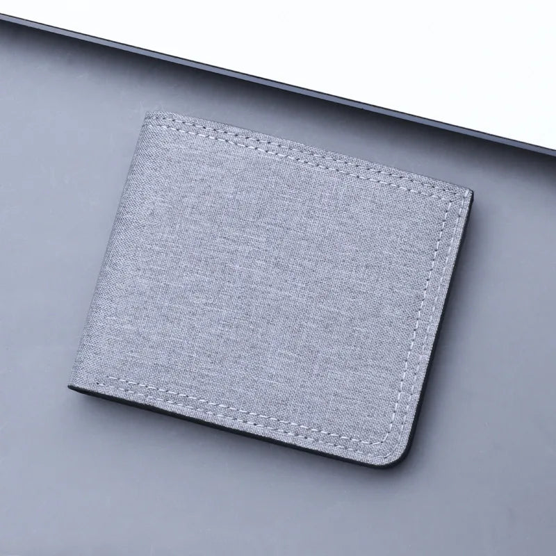 men's short canvas wallet wallet men's zipper wallet men's denim new men's non-standard ultra-thin