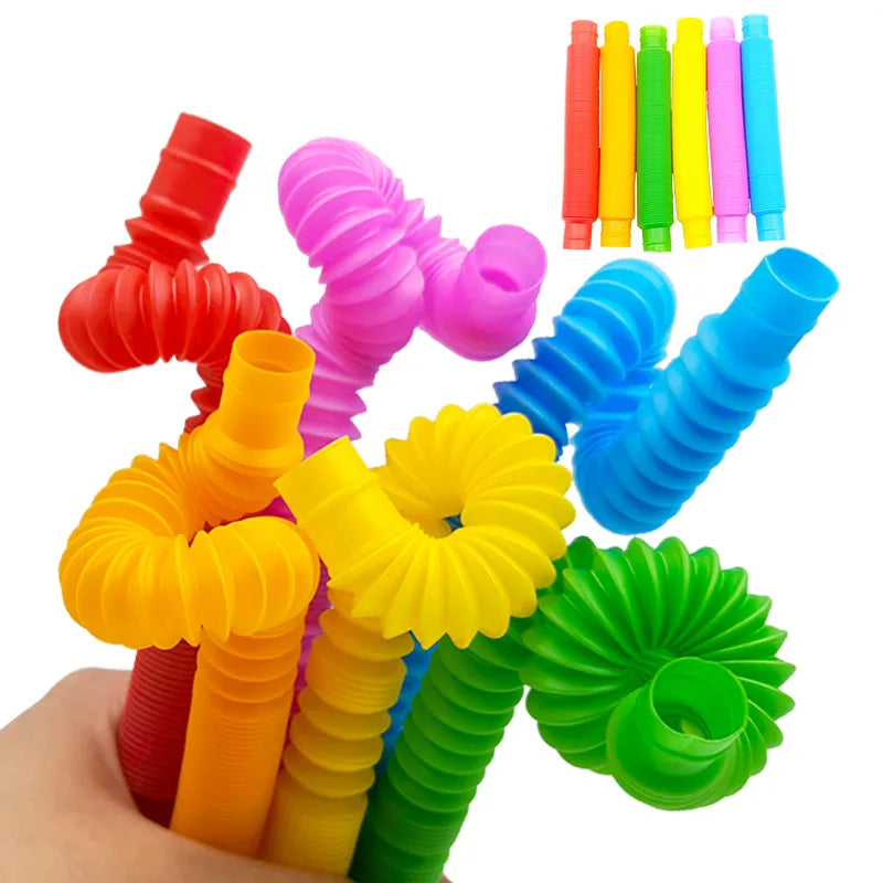 solid color extension tube diy stretch bellows decompression toy
