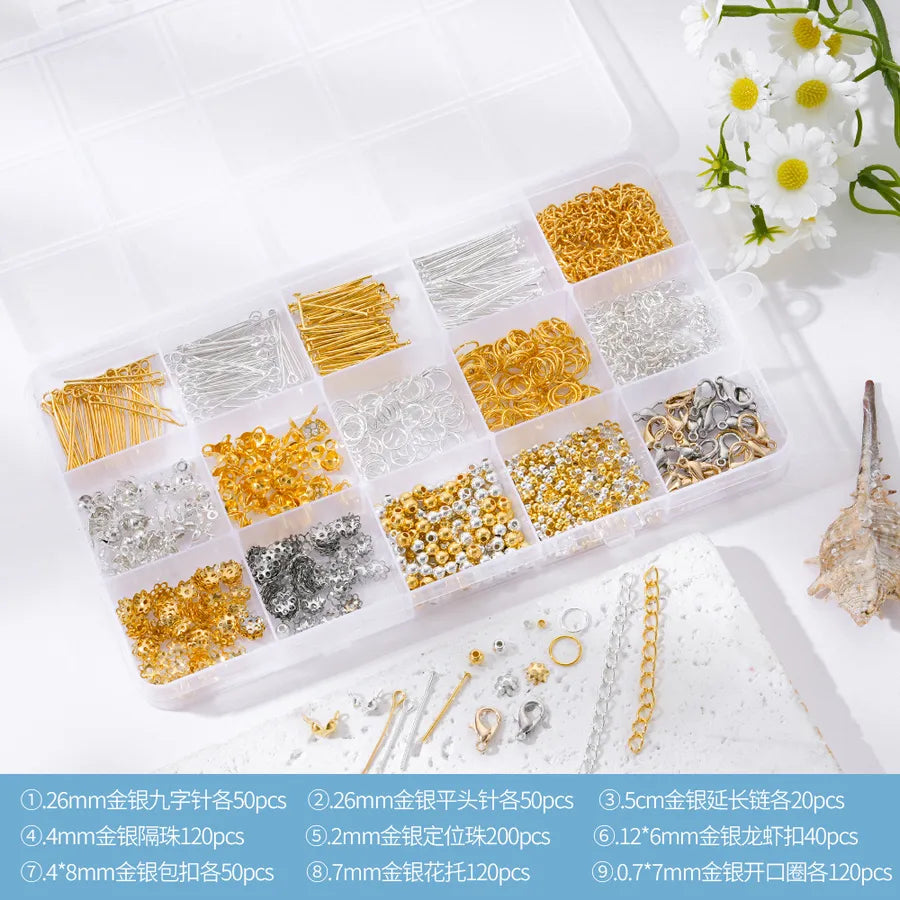casual simple style solid color metal plating jewelry accessories