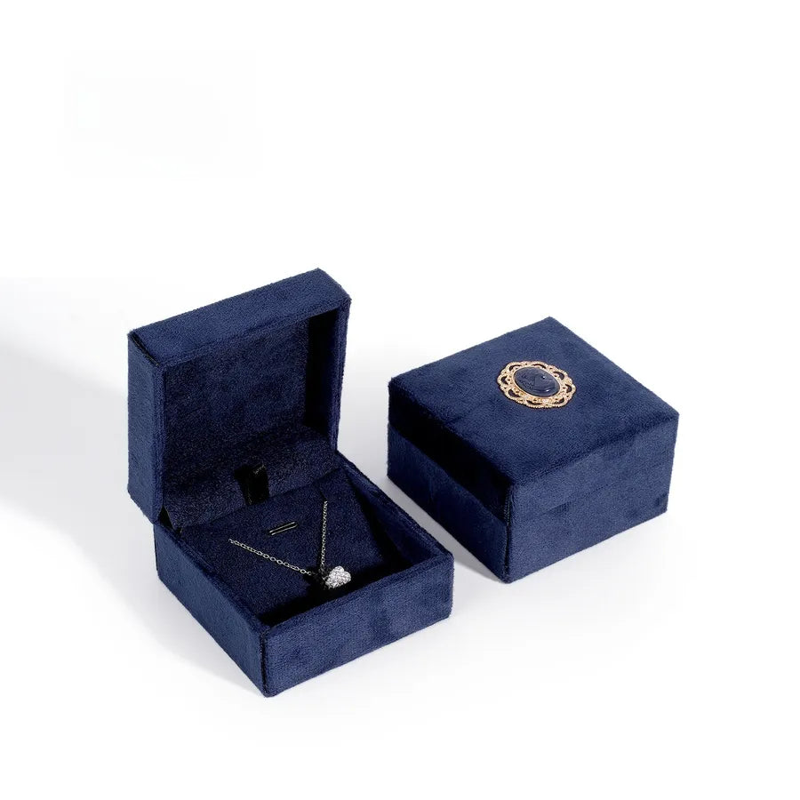 1 Piece Flannel Elegant Simple Style Daily Date Solid Color Jewelry Boxes