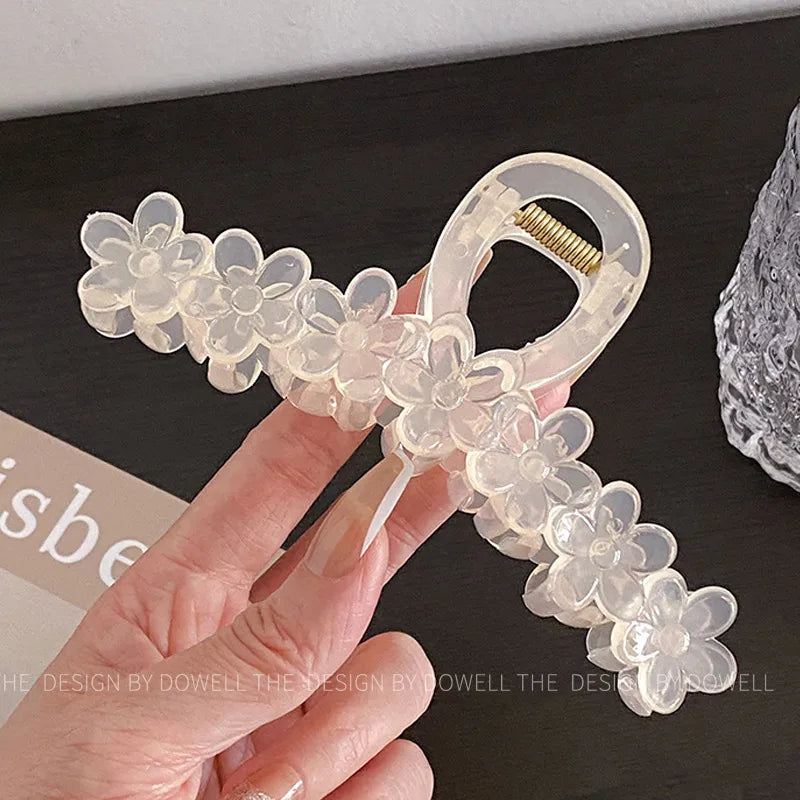 ig style flower resin hair claws