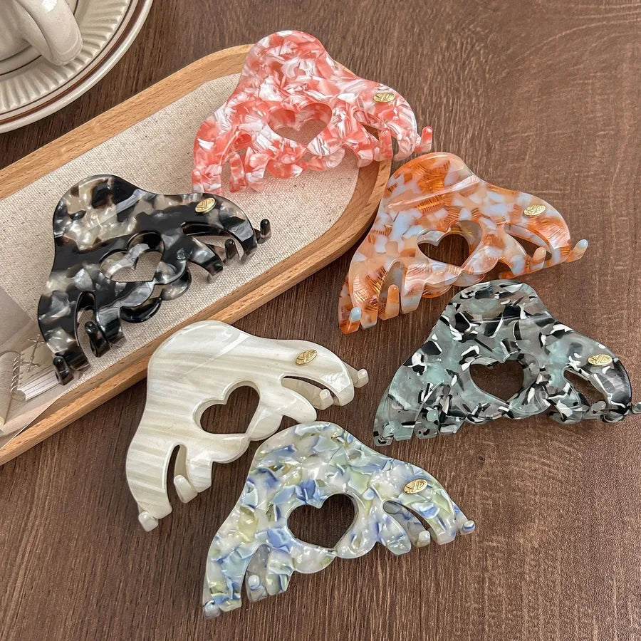 New Style Simple Acetate Hair Claw Women's Elegant Versatile Shark Bite Hair Accessories For Updo Hair Styling