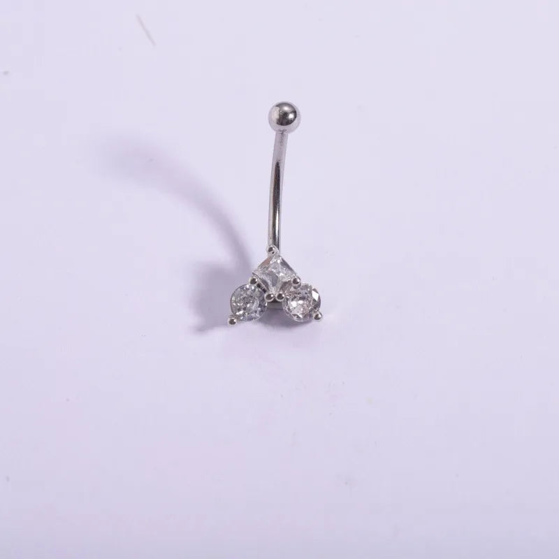 1 Piece Ear Cartilage Rings & Studs Casual Hip-Hop Punk Heart Shape Butterfly 316L Stainless Steel  Polishing Plating Zircon 18K Gold Plated Eyebrow Studs Ear Cartilage Rings & Studs Belly Rings