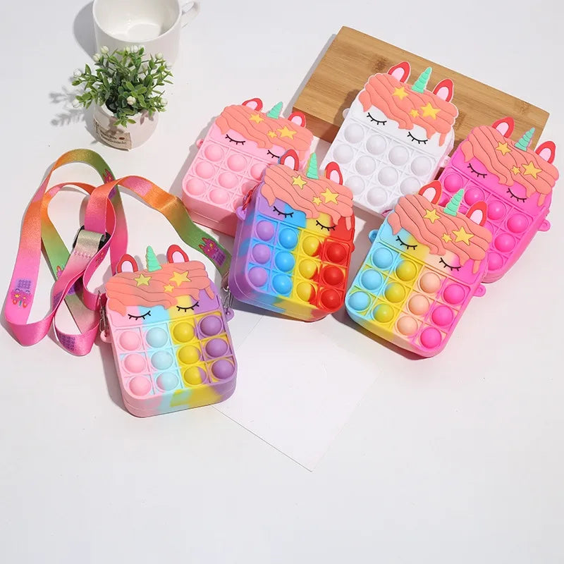 New Children's Cartoon Silicone  Rodent Pioneer Crossbody Bag Children's Casual Shoulder Bag