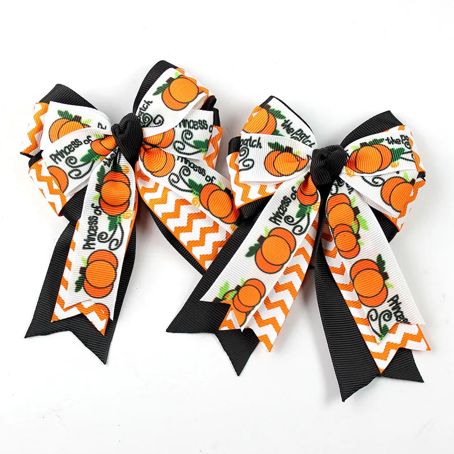 Halloween Butterfly Knot Ribbon Hair Clip Spider Ghost Girls Children's Funny Hair Accessories  Style