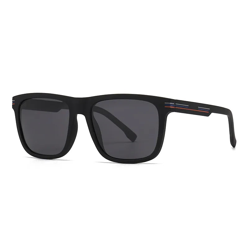 modern style solid color pc square full frame men's sunglasses