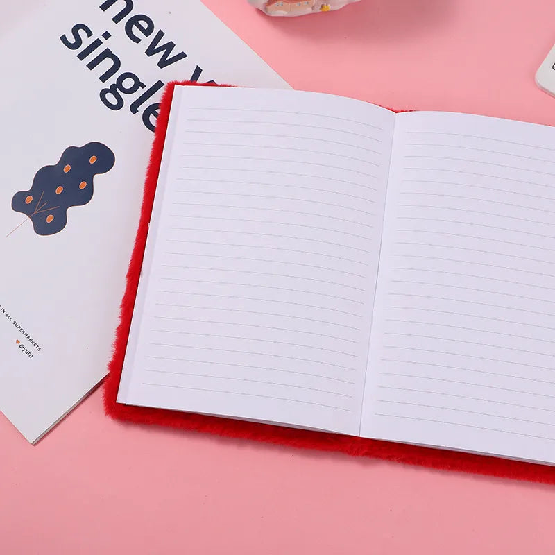 Christmas Cartoon Plush Snowman Notebook Children's Handmade DIY Scrapbooking Book Holiday Gift Memo Notebook Novelty Design