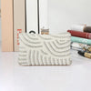 black white pu leather solid color square evening bags