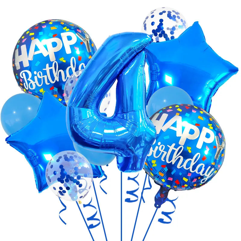 Birthday IG Style Letter Number Star Aluminum Film Party Festival Balloons