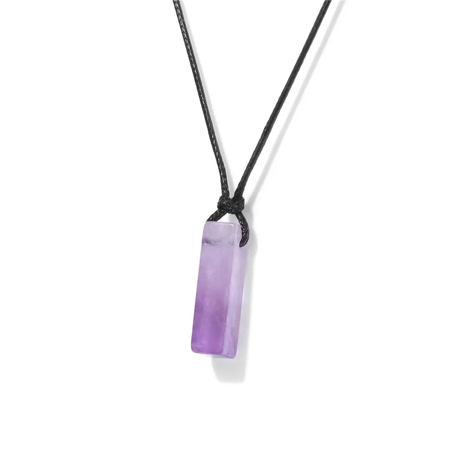 Retro Geometric natural stone Pendant Necklace In Bulk