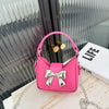 Children's Bag  New Candy Color Bow Mini Handbag Girl's Parent-child Chain Crossbody Bag Red Bag