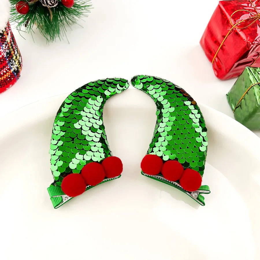 Christmas Antlers Hairpin Internet Celebrity Mori Christmas Tree Barrettes Girl Elk Side Clip Sequins Duckbilled Headdress