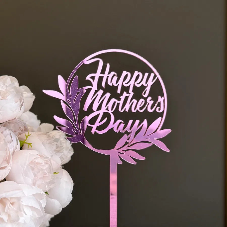 Mother'S Day Romantic Letter Flower Butterfly Acrylic Party Cake Decorating Supplies Party Supplies Cake Decorating Supplies 1 Piece
