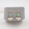1 Pair Vintage Style Ethnic Style Geometric natural stone Freshwater Pearl Copper Gold Plated Drop Earrings