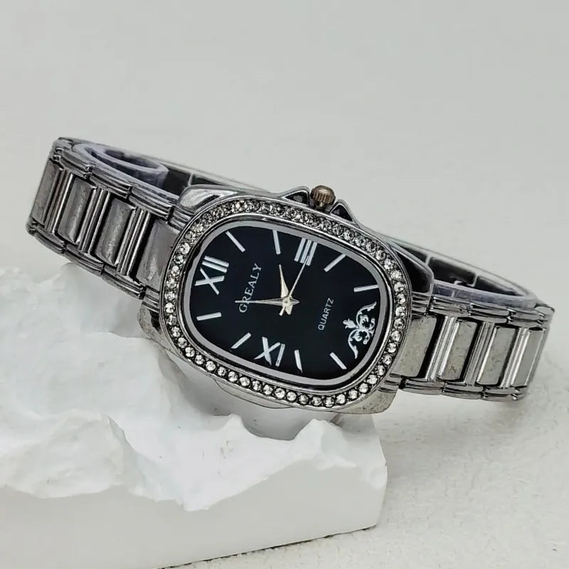 Casual Solid Color Horseshoe Buckle Quartz Watch Women's Watches