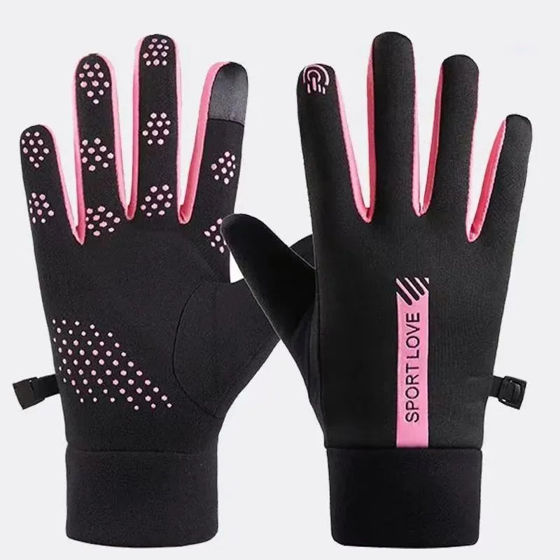 Winter Warm Gloves Women's Winter fleece-lined Thickened Driving Cycling Gloves Men's Windproof Cold-proof Anti-slip Touch Screen for Couple