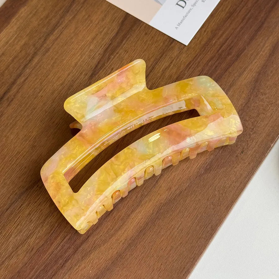 Large Size Hollow Arc Shaped Hair Claw Clip Design Sense Vinegar Acetate Universal Hair Accessories For Women Simple Style