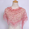 fashion flower polyester lace chiffon scarves