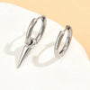 hip-hop geometric stainless steel asymmetrical drop earrings 1 pair
