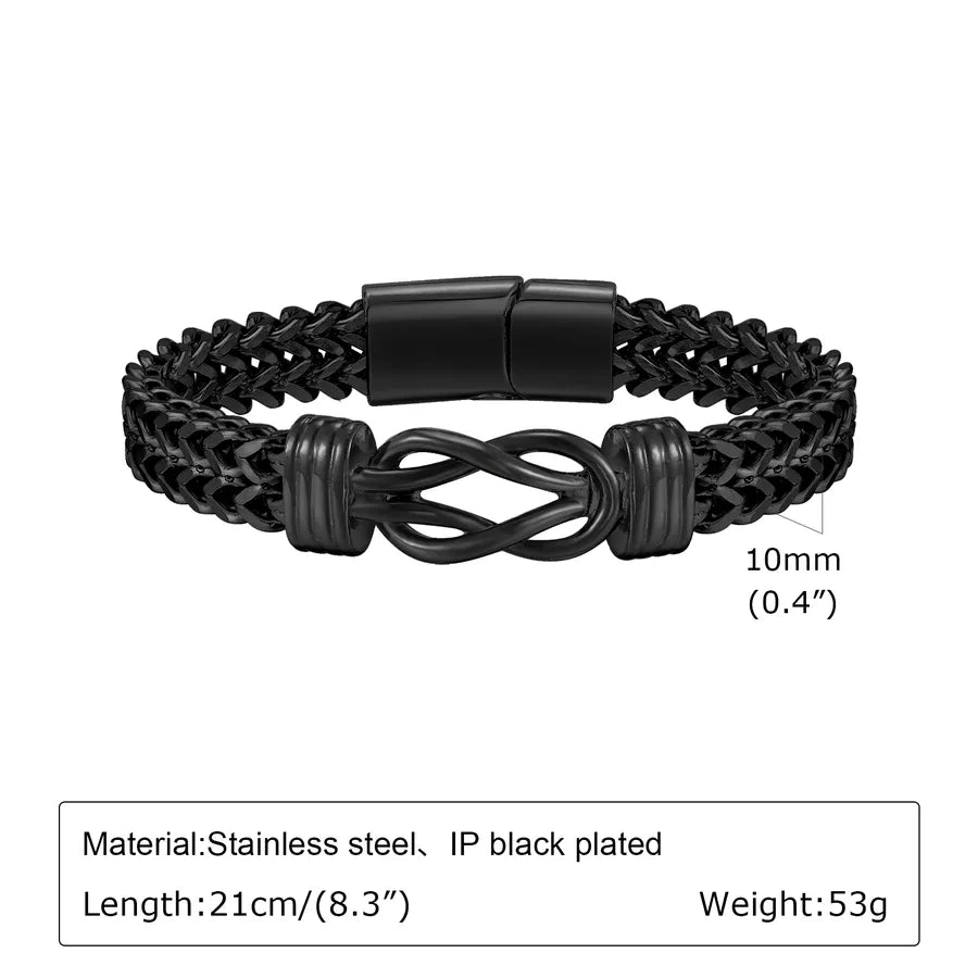 Punk Simple Style Infinity 201 Stainless Steel Alloy Wholesale Bracelets