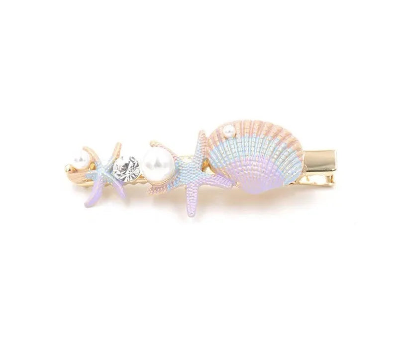 Marine Style Women's Starfish Shell Alloy Hair Clip
