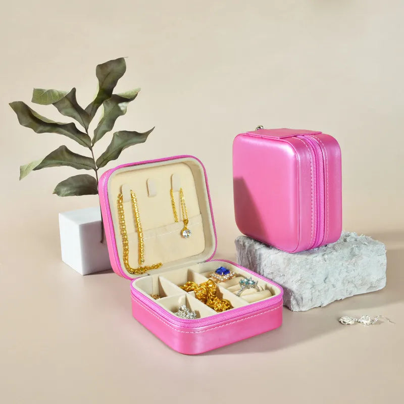 1 Piece Pu Leather Elegant Simple Style Daily Date Solid Color Jewelry Boxes