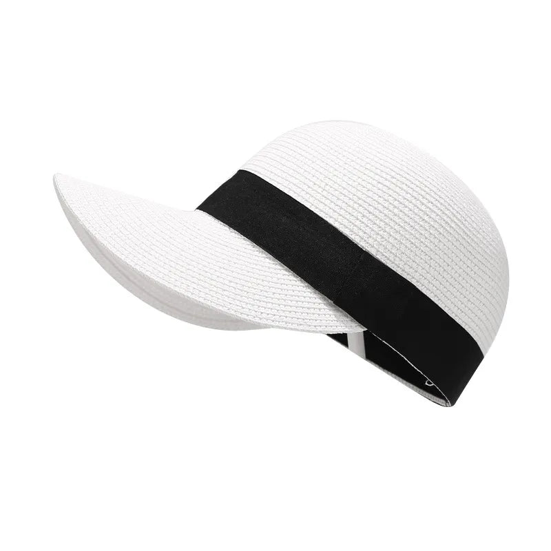 women's basic solid color big eaves sun hat