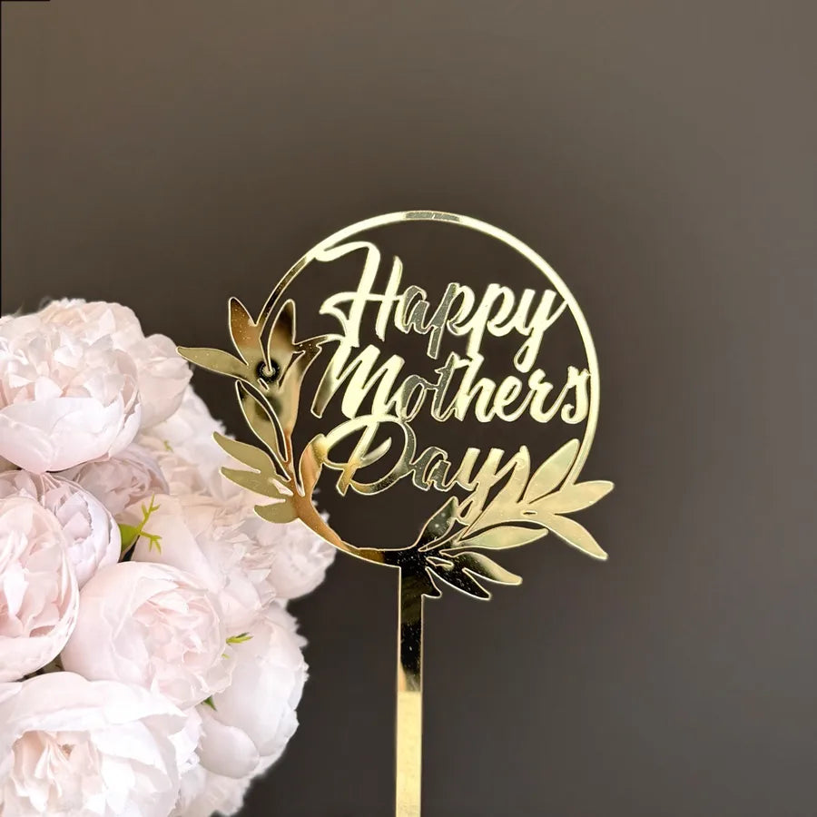 Mother'S Day Romantic Letter Flower Butterfly Acrylic Party Cake Decorating Supplies Party Supplies Cake Decorating Supplies 1 Piece