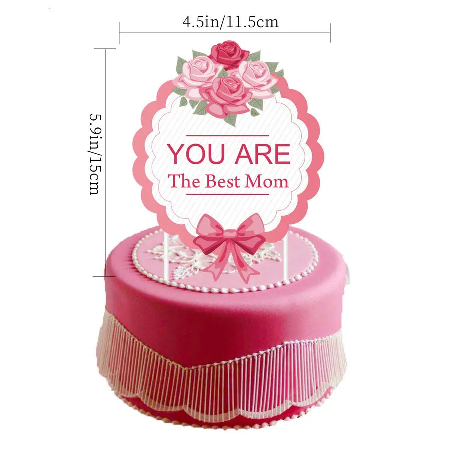Mother'S Day Romantic Letter Heart Shape Flower Paper Party Festival Decorative Props Party Supplies Decorations 1 Piece