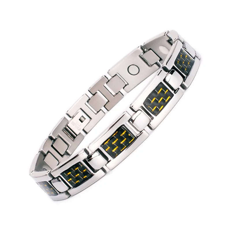 basic retro classic style geometric titanium steel men's bracelets