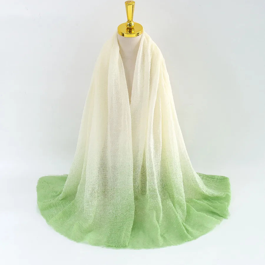 Women's Elegant Simple Style Gradient Color Viscose fiber Scarf
