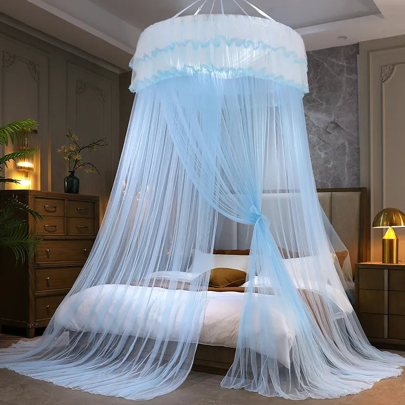 Dome princess-style punch-free ceiling-type encrypted mosquito net household 1.5 m1.8 m bed bedroom floor-type bed curtain