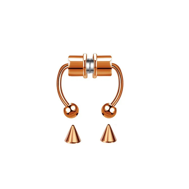 fashion stainless steel magnet non-perforated nose ring
