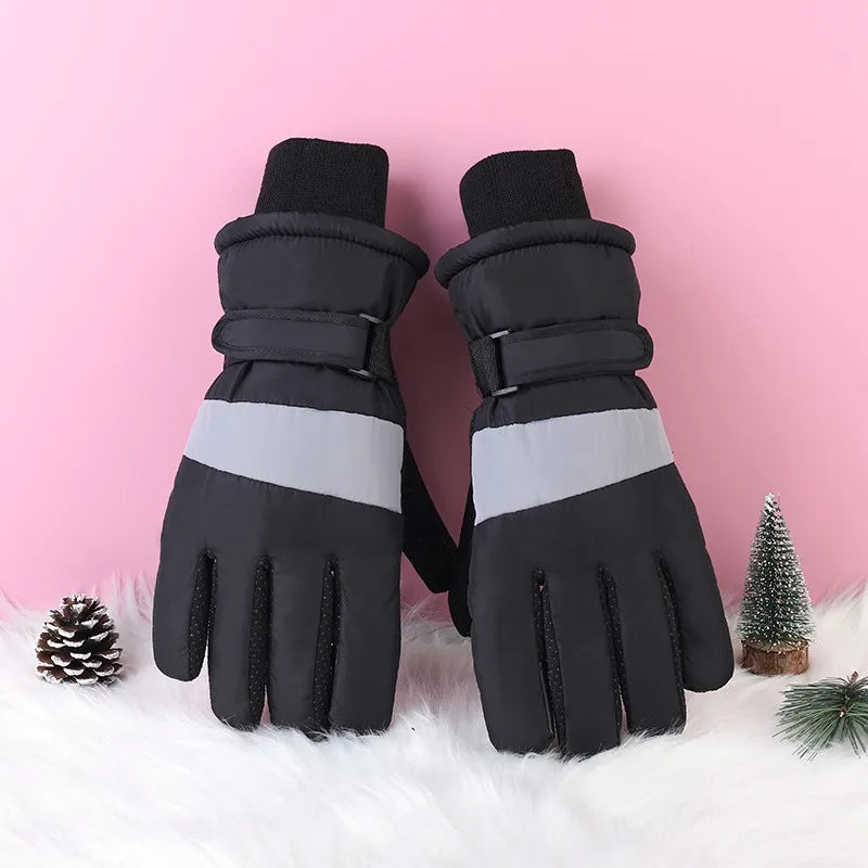 Women's Elegant Simple Style Solid Color Warm Gloves