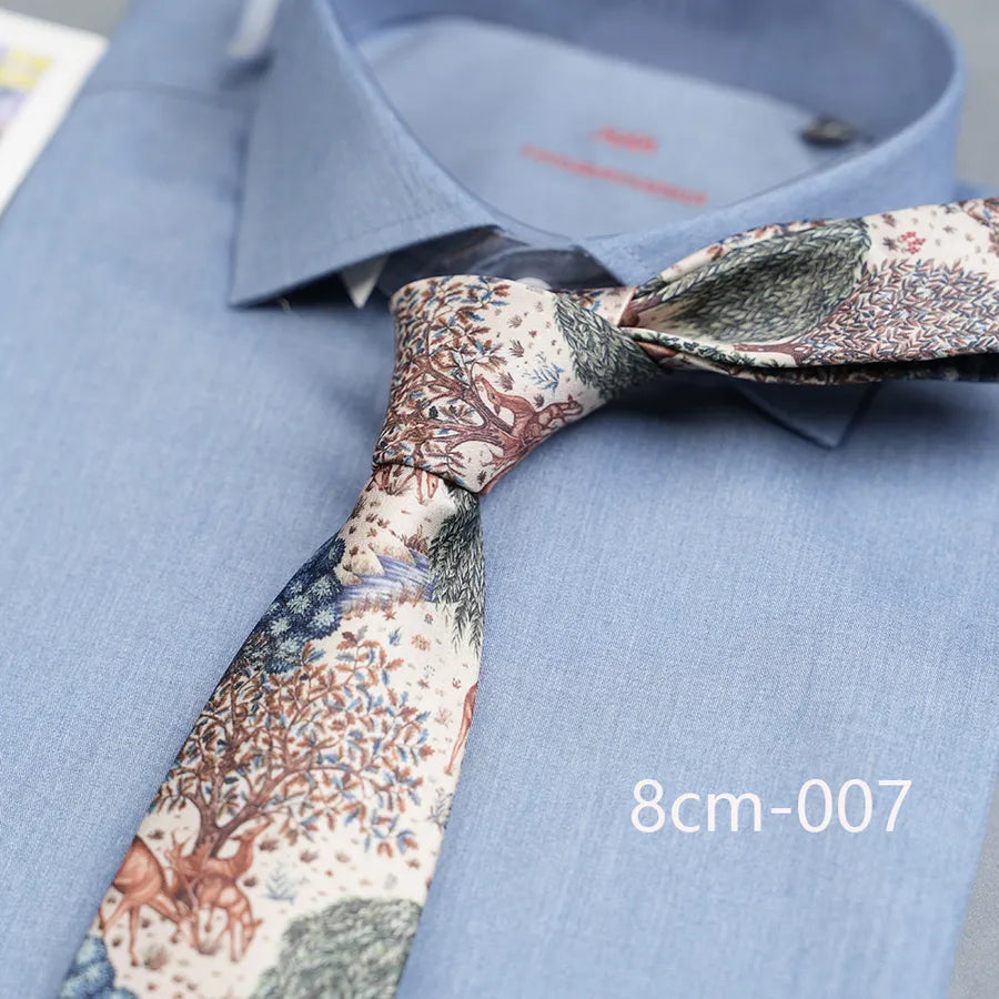 Casual Ditsy Floral Plant Polyester Yarn Men's Tie